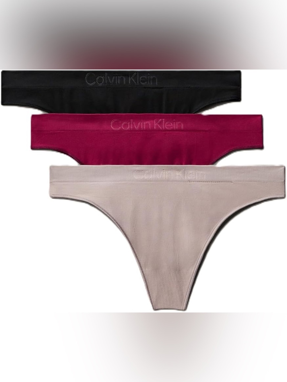 Calvin Klein Bonded Flex Seamless Thong, Pack of 3